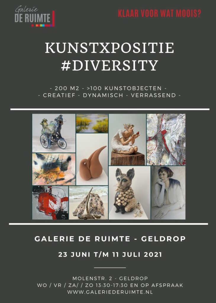 Kunstexpositie #Diversity
Galerie de ruimte - Geldrop
23 juni t/m 11 juli 2021